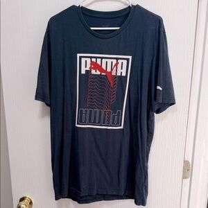 Puma Men's Blue Graphic Tee Size XL